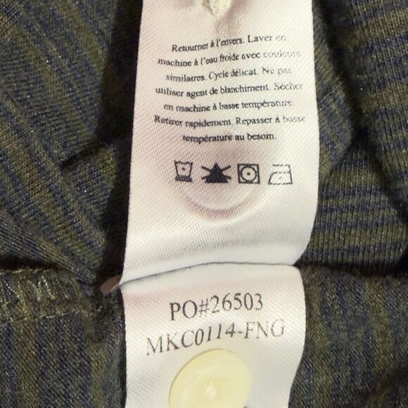 Faherty Long Sleeve Polo Shirt XL Striped Pima Modal Soft Knit - Picture 9 of 11